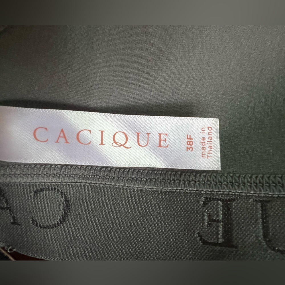 Cacique Cotton Lightly Lined with Lace Bra Size 38F never worn - Picture 4 of 6